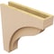 Ekena Millwork 4"W x 16"D x 16"H Thin Helena Rough Cedar Woodgrain TimberThane Corbel, Primed Tan CORUR04X16X16HELRCPR - alternate 6